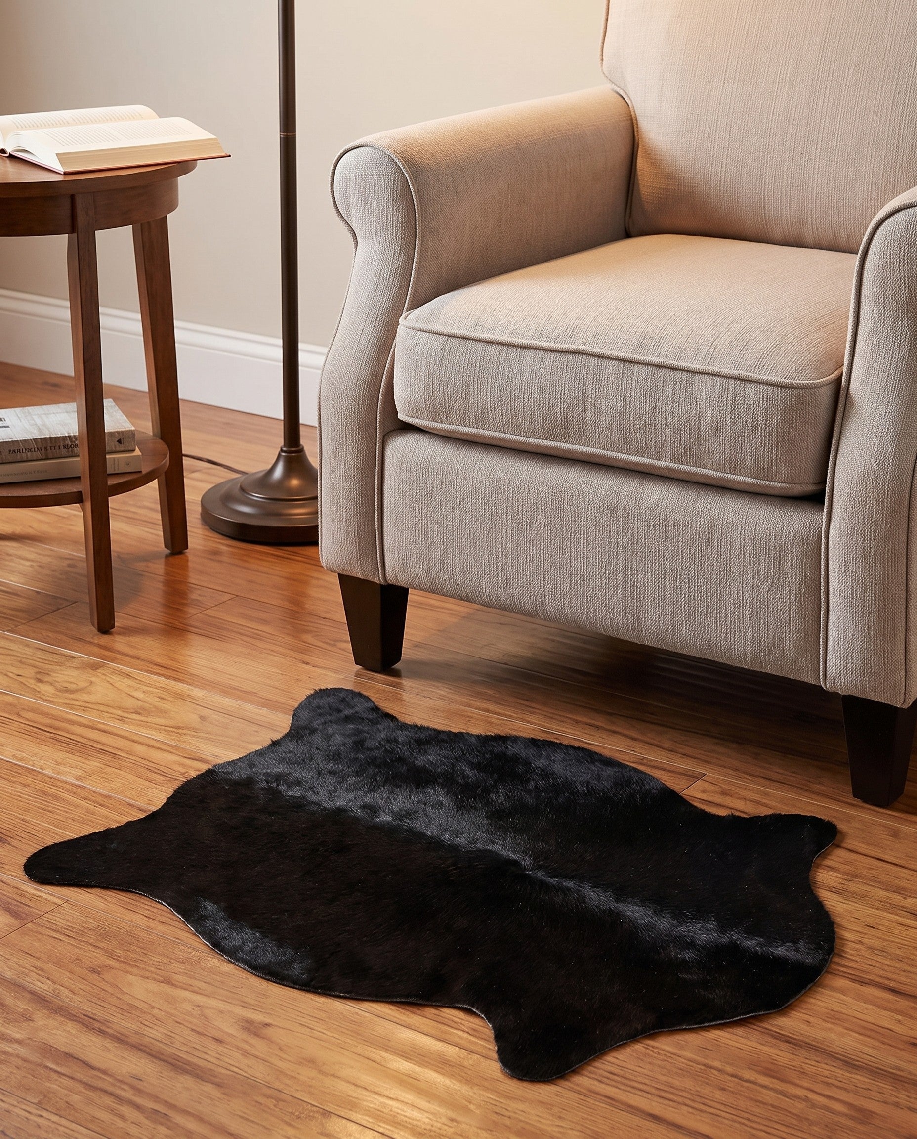 1' 8 x 2' 6 Cowhide Leather Rug