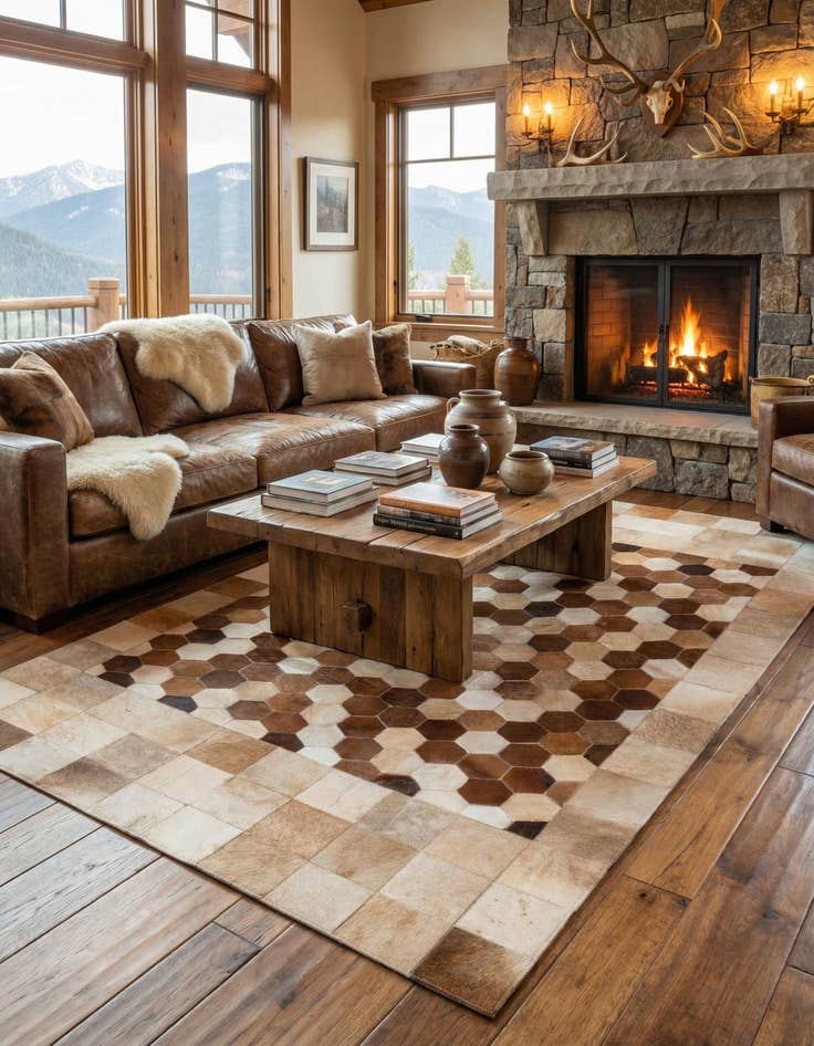 Detail image of  5' x 7' 10 Cowhide Rug