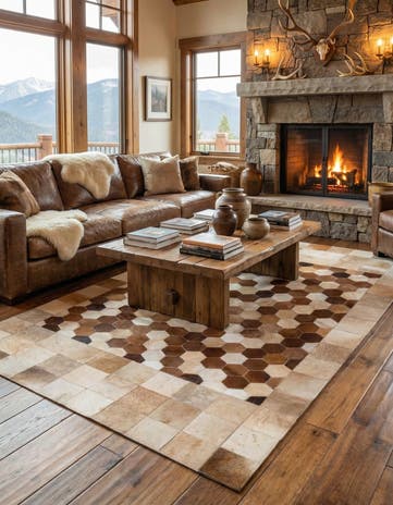 5' x 7' 10 Cowhide Rug