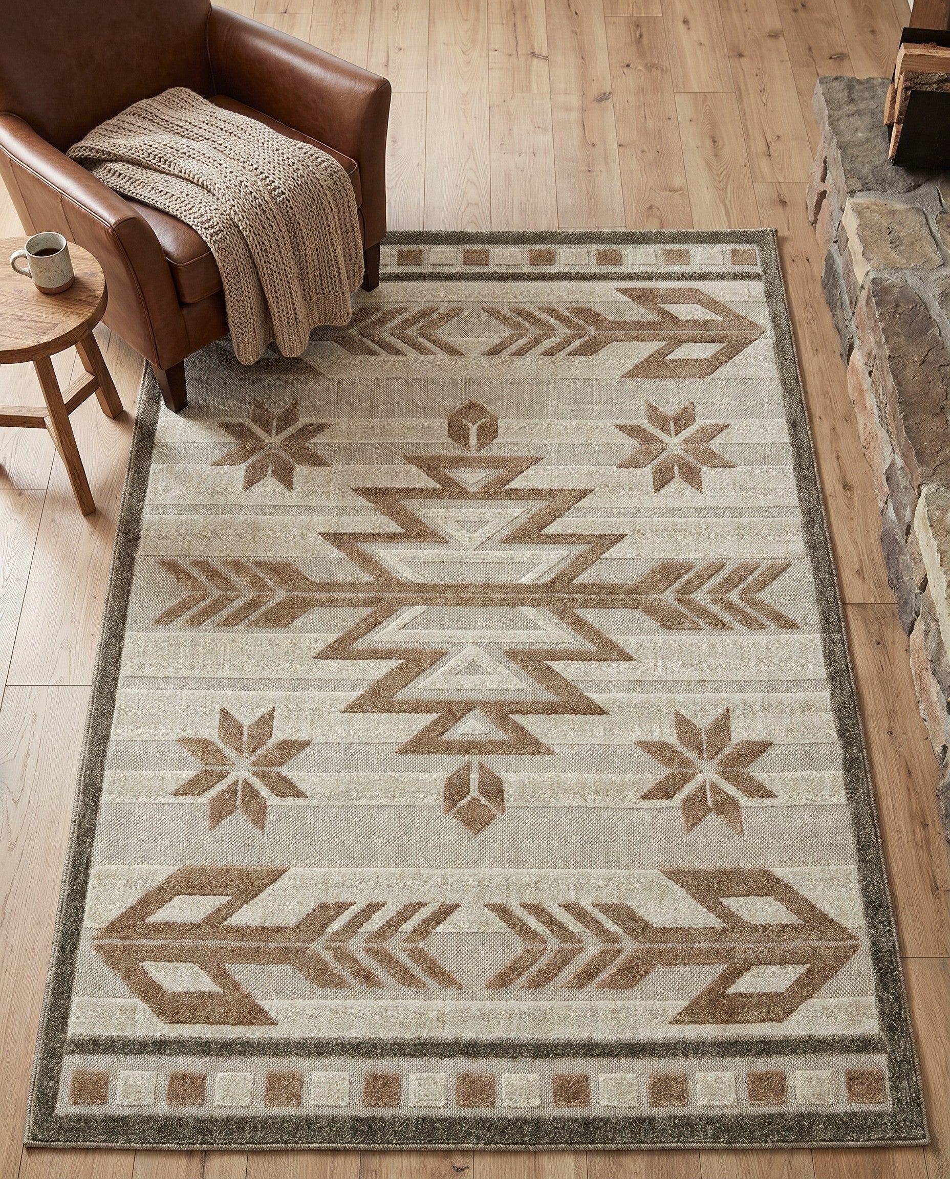 4' x 6' Easy-Clean Modern Indoor / Outdoor Rug