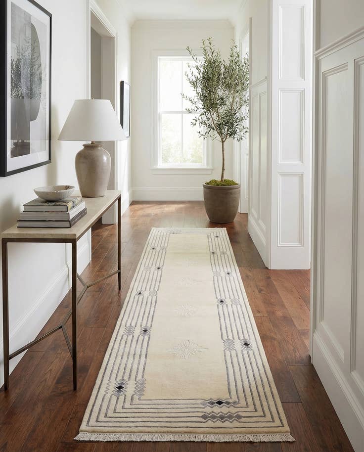 Detail image of 2' 7 x 12' 10 Hand Knotted Darya Wool Runner Rug