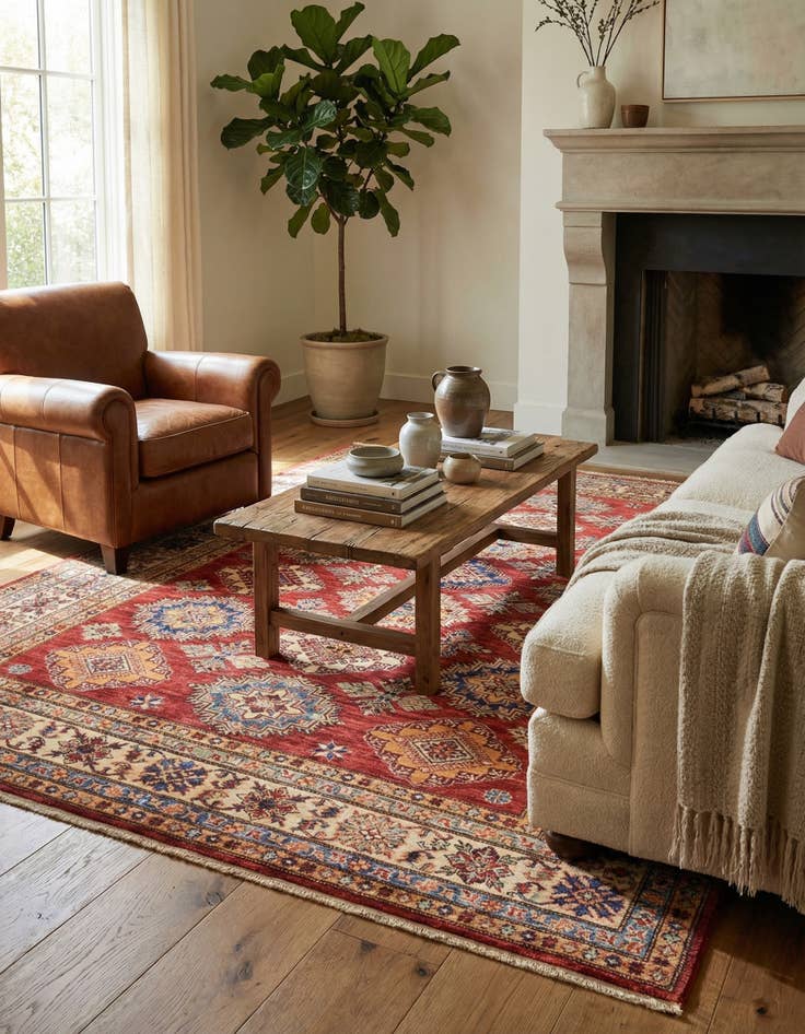 Detail image of 5' 10 x 7' 8  Hand Knotted Kazak Oriental Rug