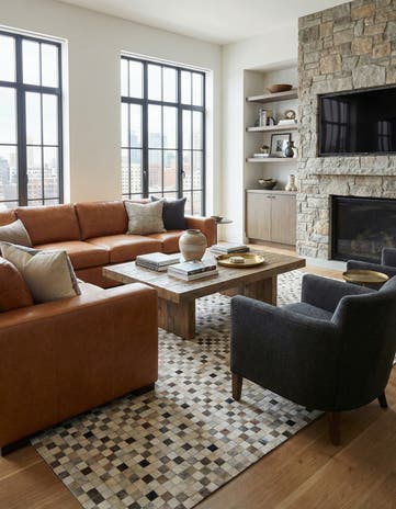 8' 1 x 9' 11 Cowhide - Patchwork Rug