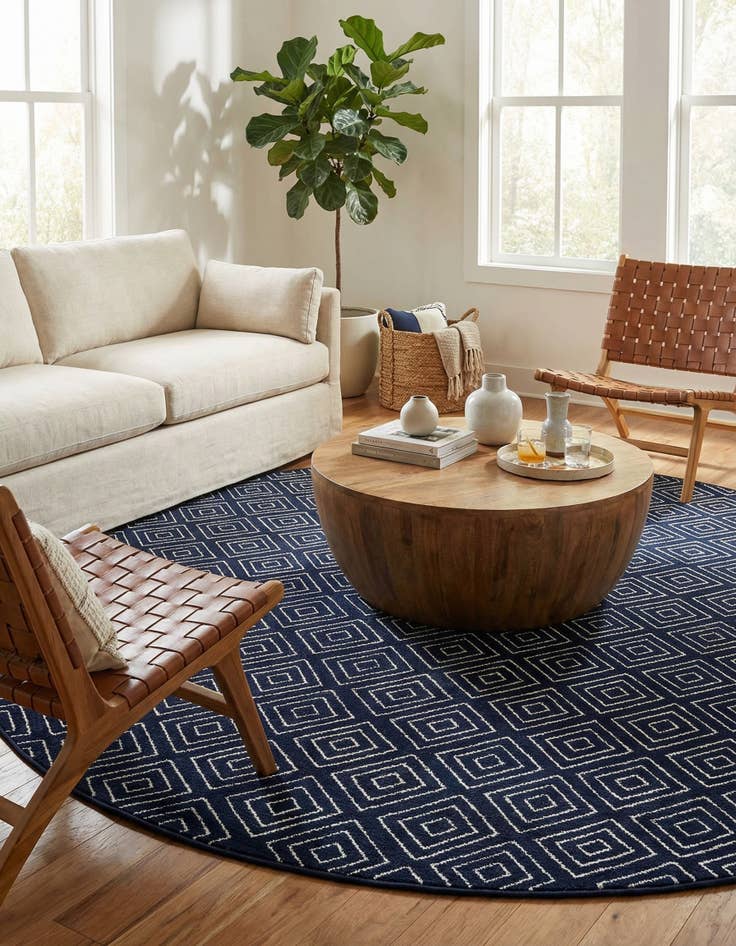 Detail image of 10' x 10'  Washable Sabrina Soto Indoor / Outdoor Round Rug