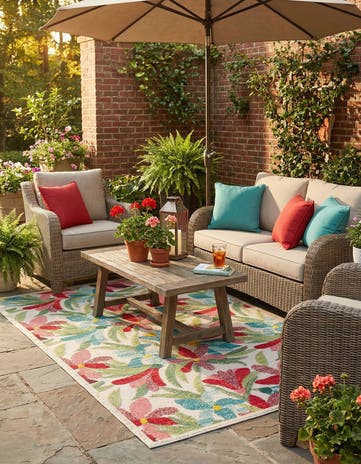 5' 3 x 8' Easy-Clean Casablanca Indoor / Outdoor Rug