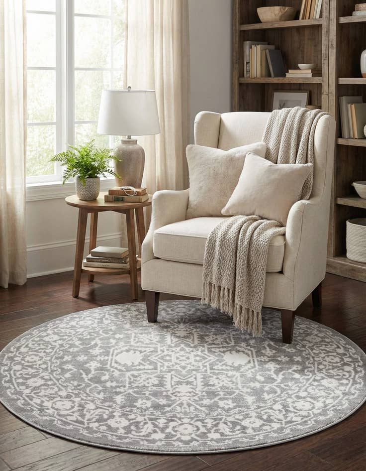 Detail image of  5' x 5' Modern Classical Round Rug