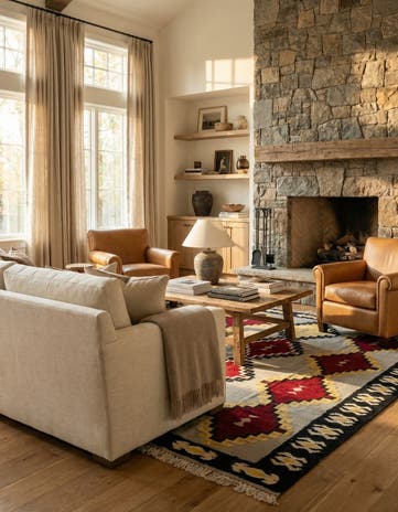 8' 1 x 10' 2 Hand Knotted Darya Wool Rug