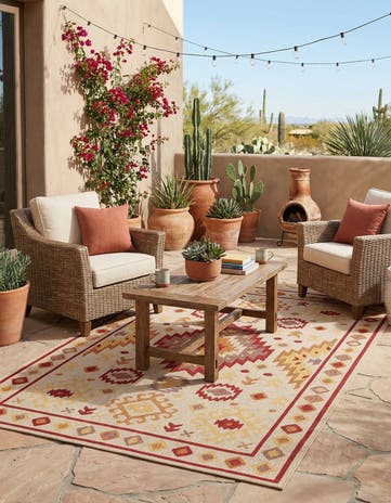 6' x 9' Easy-Clean Baja Indoor / Outdoor Rug
