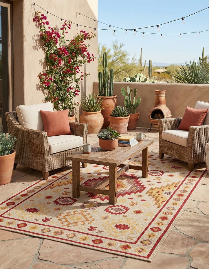 6' x 9' Easy-Clean Baja Indoor / Outdoor Rug