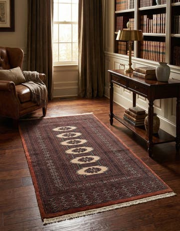 3' x 4' 10 Hand Knotted Bokhara Oriental Wool Rug