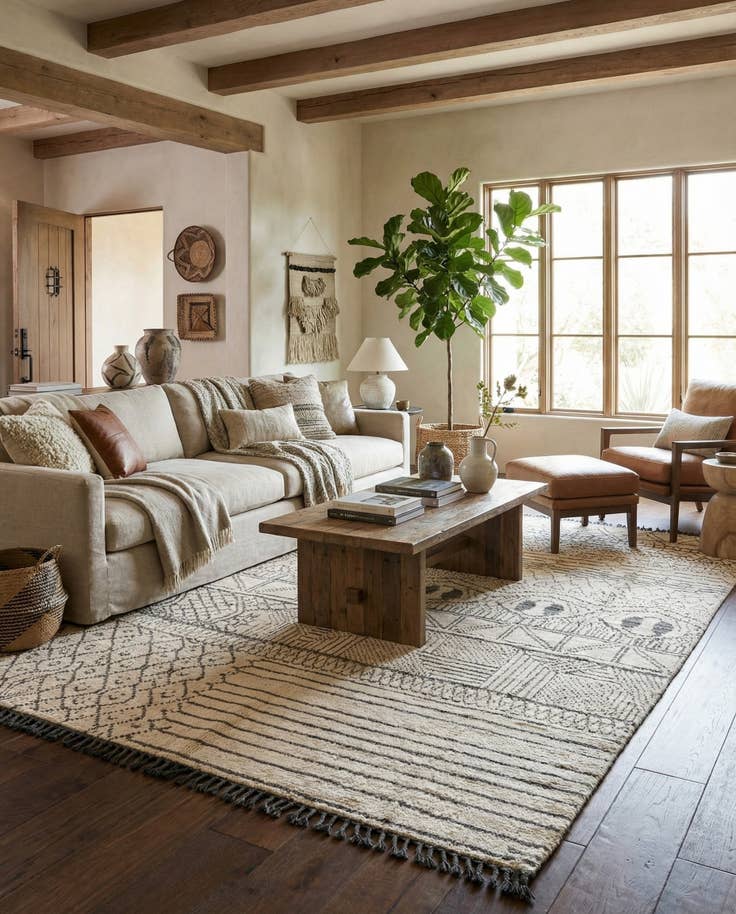 Detail image of 9' x 12' 7 Hand Knotted Moroccan Wool Rug