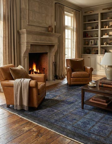 5' 6 x 8' 4 Hand Knotted Over-Dyed Ziegler Rug