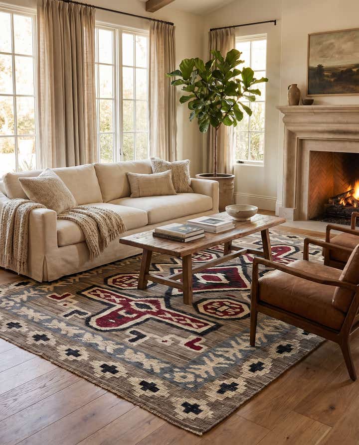 8' x 10' 10 Hand Knotted Darya Wool Rug