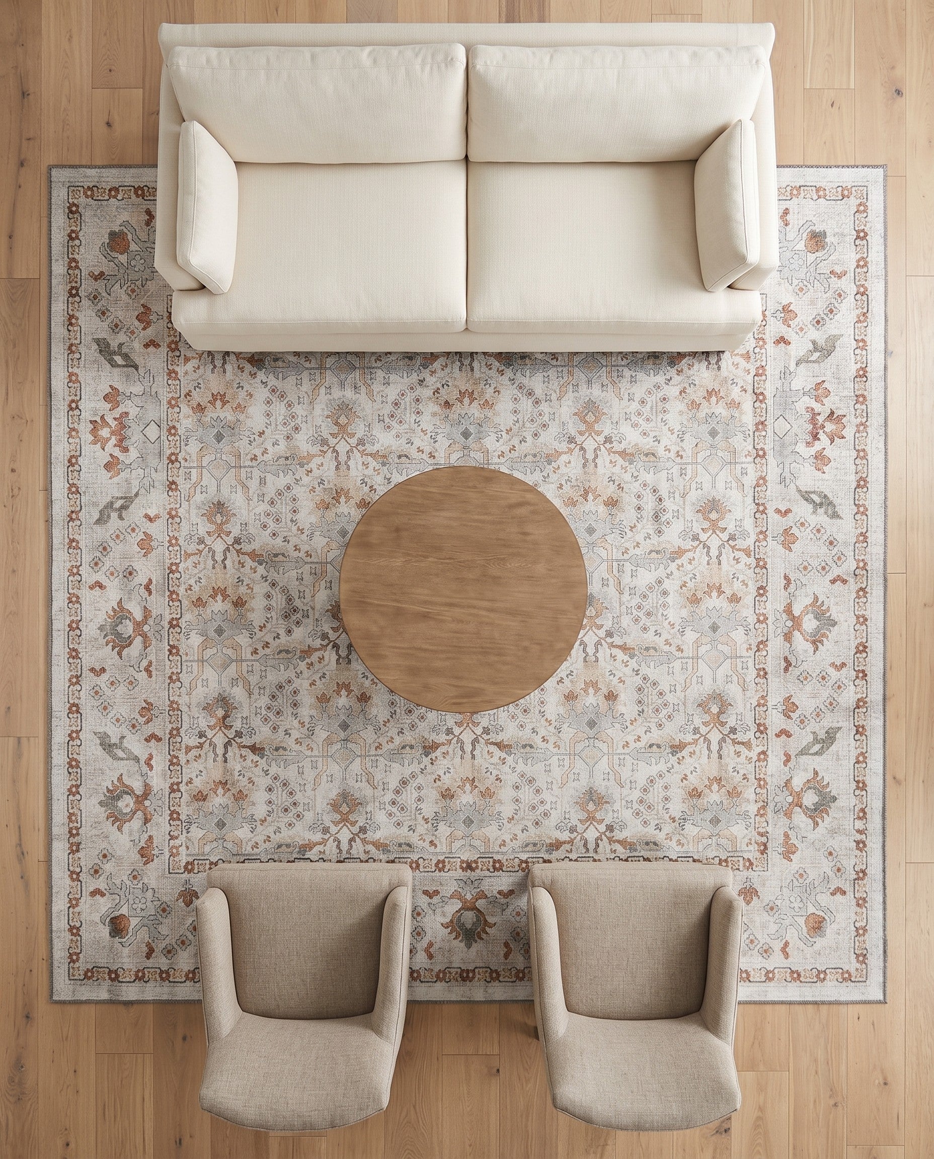 7' 10 x 7' 10 Washable Timeless Square Rug