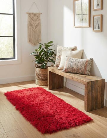 2' x 4' 5 Hand Knotted Moroccan Wool Runner Rug
