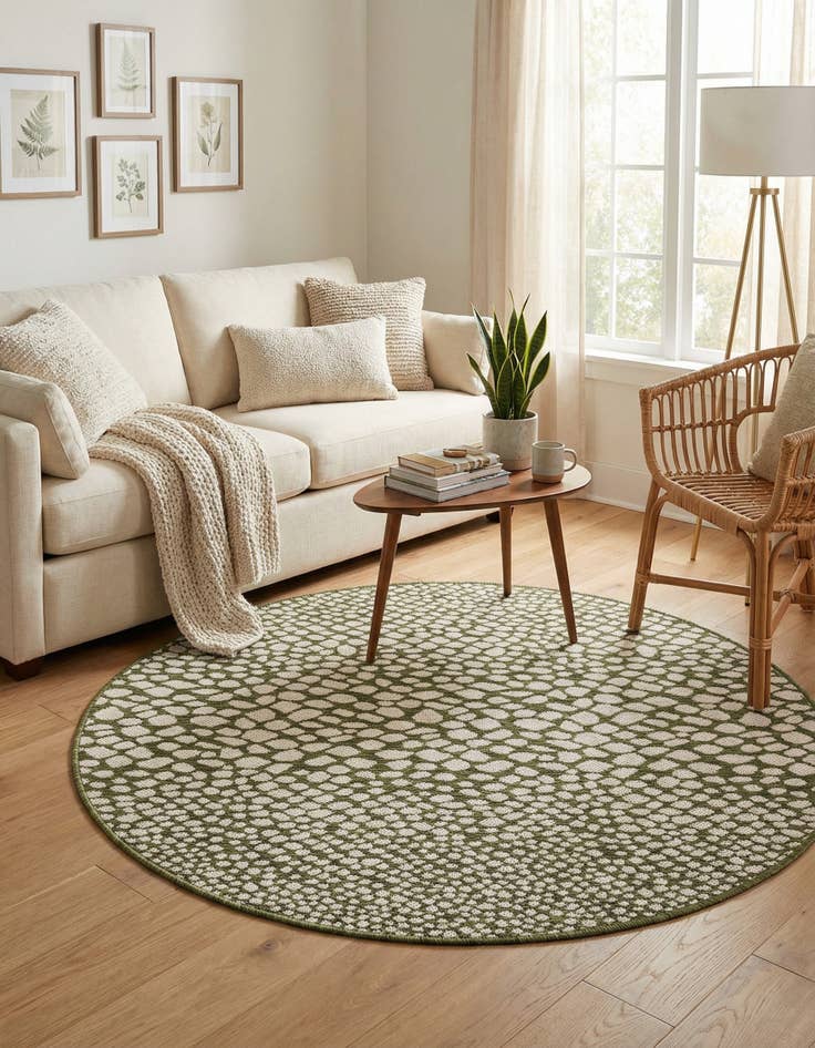 Detail image of 4' x 4'  Washable Jill Zarin Cape Town Indoor / Outdoor Round Rug