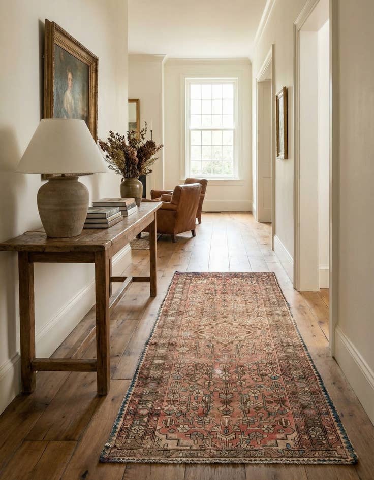 Detail image of  3' 10 x 9' 9  Hand Knotted Ultra Vintage Persian Wool Runner Rug