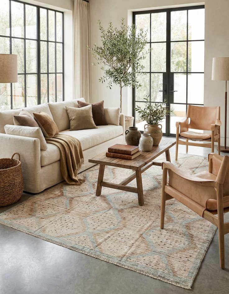 Detail image of 8' x 10' 1  Hand Knotted Moroccan Wool Rug