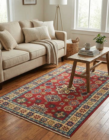 2' 7 x 4' Hand Knotted Kazak Rug