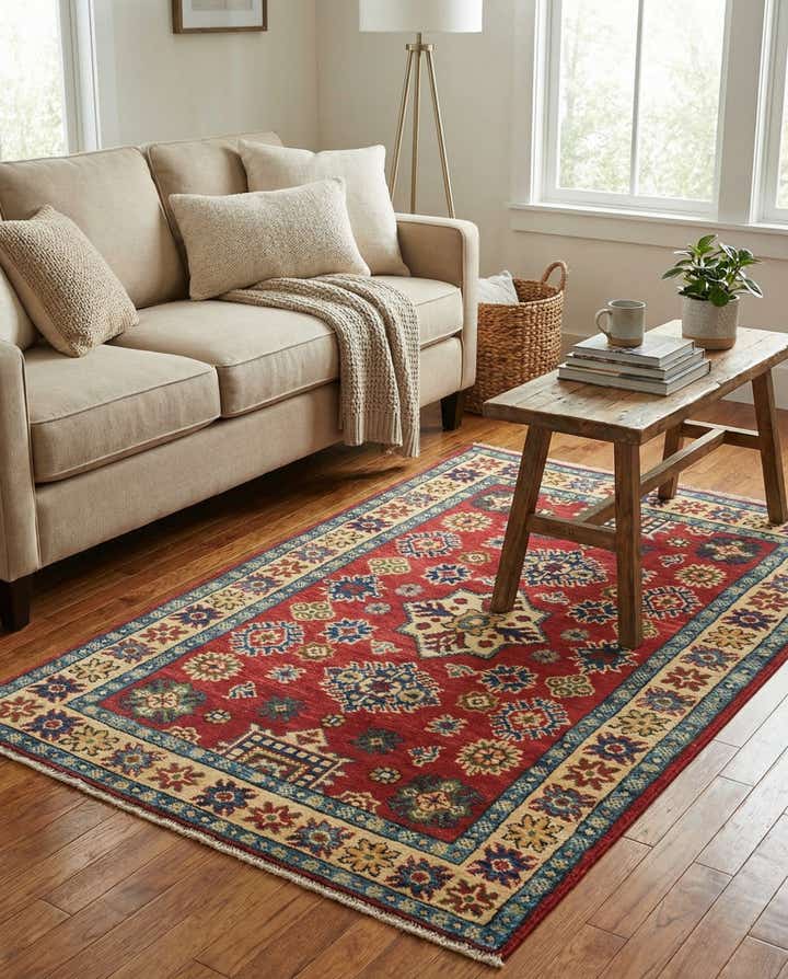 2' 7 x 4' Hand Knotted Kazak Rug