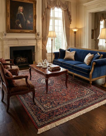 4' 4 x 6' 11 Kashan Rug