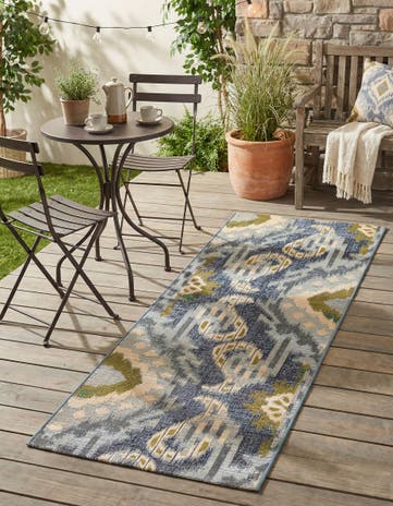 2' x 5' Easy-Clean Modern Indoor / Outdoor Runner Rug