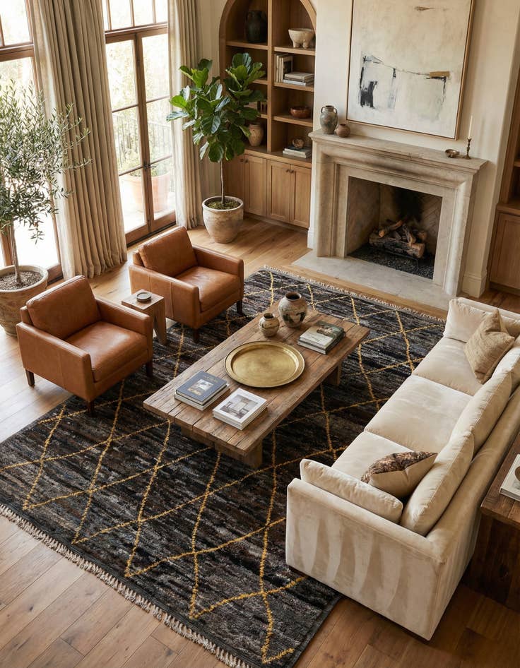 Detail image of 8' 6 x 11' 3 Hand Knotted Moroccan Wool Rug