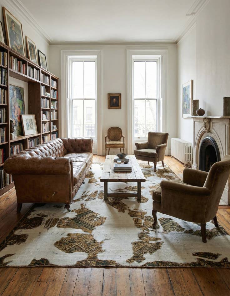 Detail image of 6' x 9' 2  Hand Knotted Ultra Vintage Persian Wool Rug