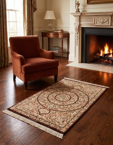 2' 8 x 4' Ghom Silk Rug