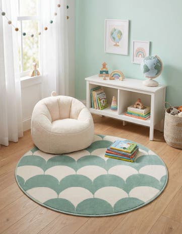3' x 3' Whimsy Kids Round Rug
