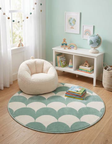 3' x 3' Whimsy Kids Round Rug