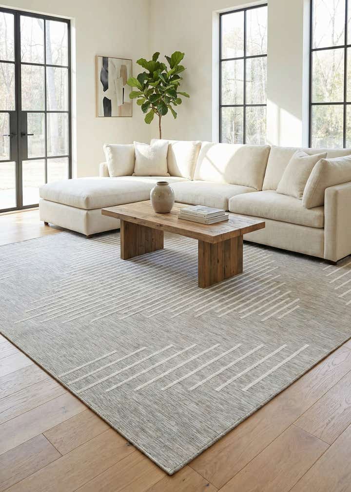 13' x 13' Easy-Clean Modern Indoor / Outdoor Square Rug