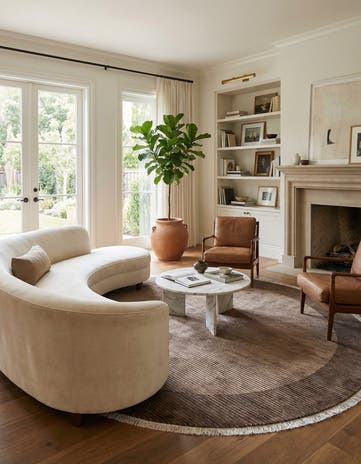 6' 6 x 6' 6 Hand Knotted Darya Wool Round Rug