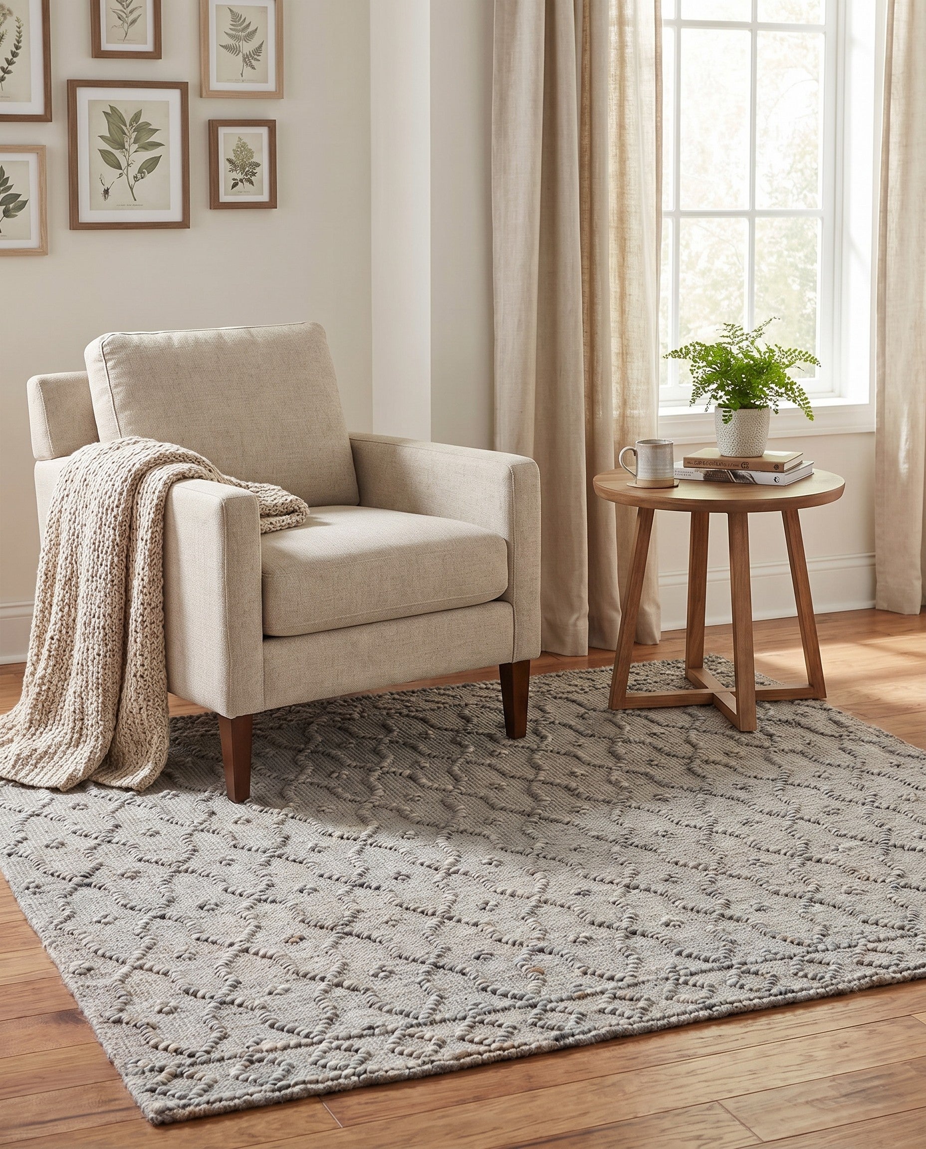 5' 3 x 5' 3 Hand Woven Larsa Jute Square Rug