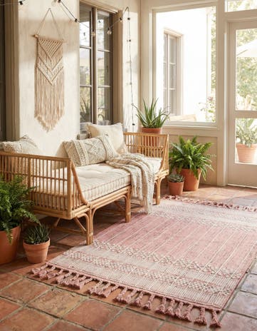 4' 1 x 6' 1 Easy-Clean Eco Bohemian Indoor / Outdoor Rug