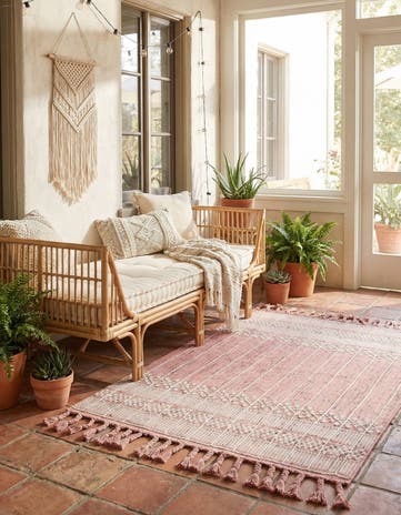 4' 1 x 6' 1 Easy-Clean Eco Bohemian Indoor / Outdoor Rug