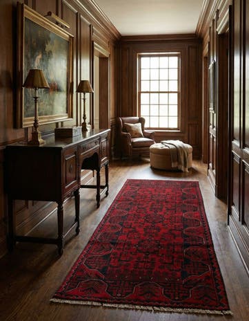 2' 8 x 6' 6 Hand Knotted Khal Mohammadi Wool Runner Rug