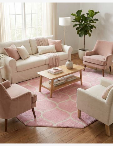 7' 10 x 7' 10 Trellis Frieze Octagon Rug