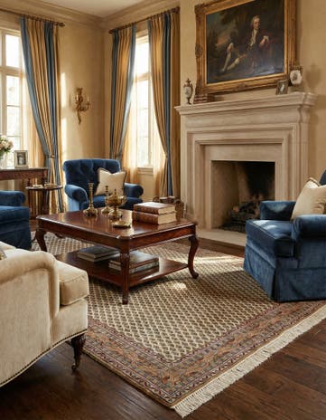 5' 6 x 10' 1 Hand Knotted Mir Oriental Wool Rug