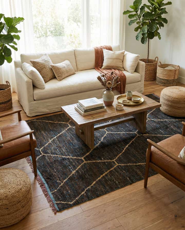 6' 3 x 9' 3 Hand Knotted Moroccan Wool Rug