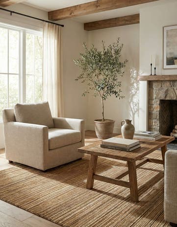 5' 7 x 7' Hand Knotted Modern Ziegler Rug