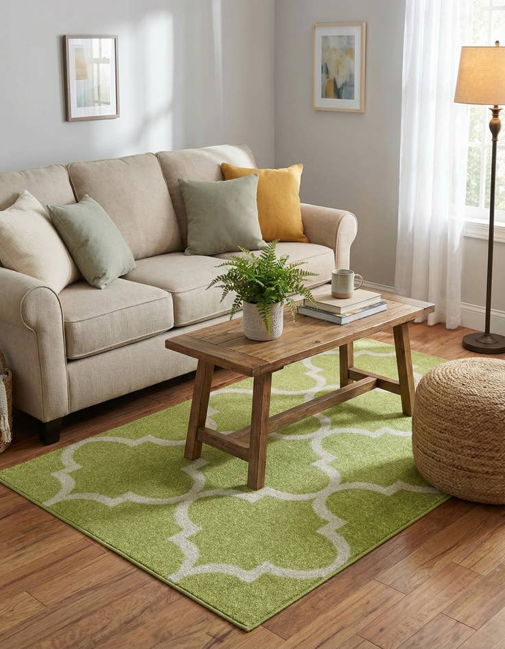 Detail image of  3' 3 x 5' 3 Lattice Rug