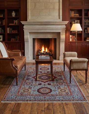 4' 1 x 6' 1 Hand Knotted Mamluk Ziegler Rug