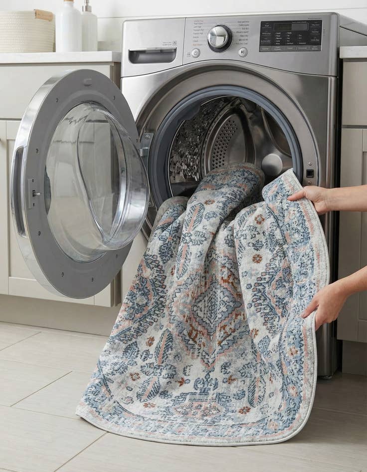 Detail image of  5' 3 x 5' 3 Kamala Washable Round Rug