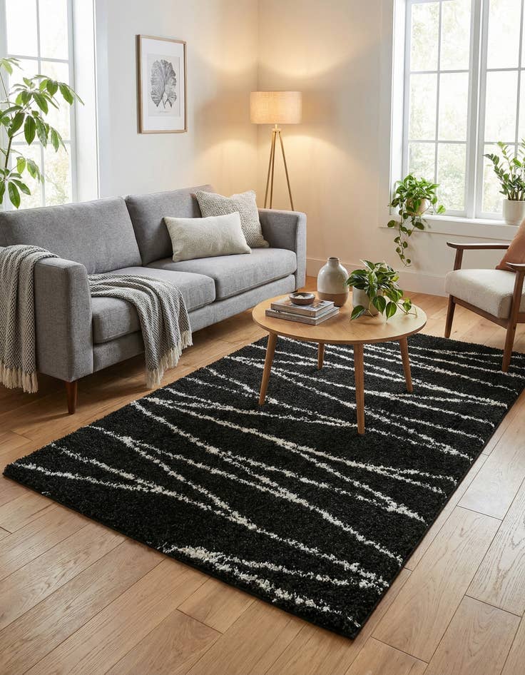 Detail image of  5' 3 x 8' Serenity Shag Rug