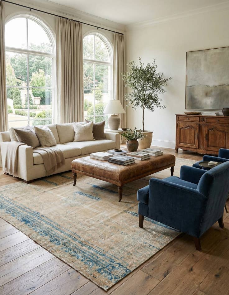 Detail image of 8' 3 x 11'  Hand Knotted Ultra Vintage Persian Wool Rug