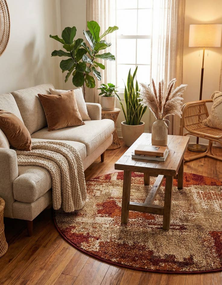 Detail image of 3' x 3' Harvest Round Rug