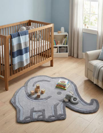3' 1 x 3' 6 Playtime Kids Wool Freeform Rug