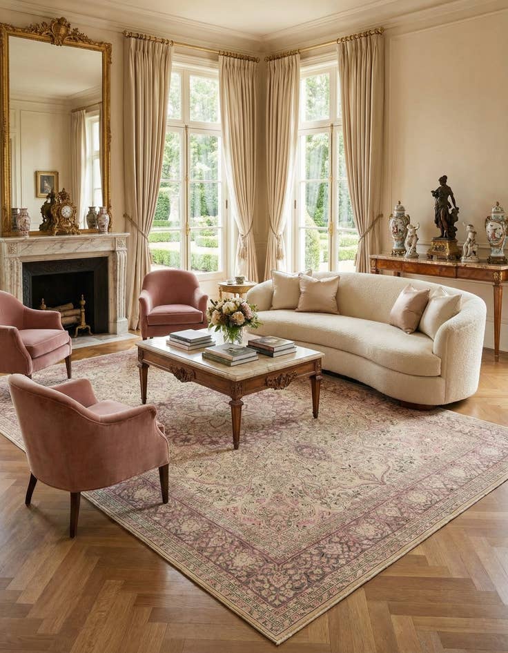 Detail image of 8' 4 x 12' 1  Hand Knotted Ultra Vintage Persian Wool Rug