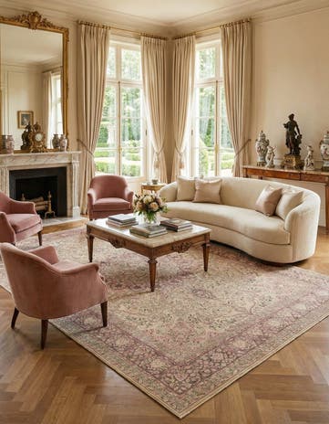 8' 4 x 12' 1 Hand Knotted Ultra Vintage Persian Wool Rug